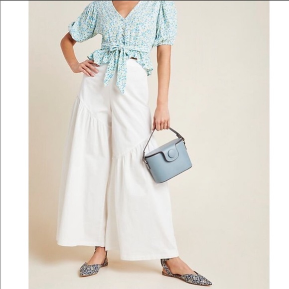 Anthropologie Pants - NWT Anthropologie Corfu Wide Leg Pant- White